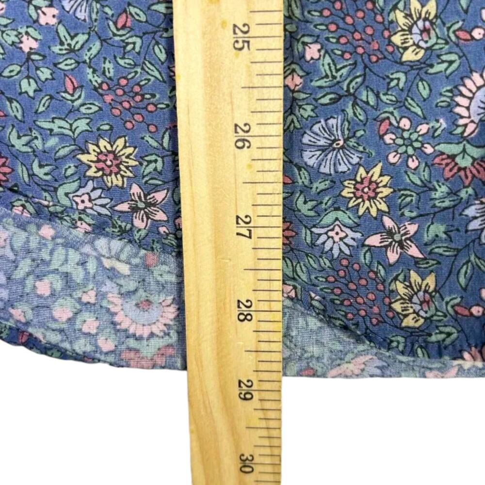 J.Crew Floral Button Down Shirt Mens Large Blue Liberty Style Cotton Stretch - Picture 4 of 7